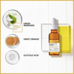 DECLÉOR Decleor Green Mandarin Glow Exfoliating Overnight Bi-Phase Peel With Glycolic Acid -Care Product Store 3395019912374 GREENMANDARINGLOWEXFOLIATINGOVERNIGHTBIPHASEPEEL INGREDIENTS 11dd96daa3fc8c5e1119bc3ea0940038