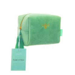 Summer Bee Boxy Make-Up Bag - Small -Care Product Store DC0038GR Velvet Bee Boxy Make up Bag Small 3CMYK 300 DPI800x800px 11dd96daa3fc8c5e1119bc3ea0940038