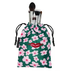 Donna May London Lay Flat Washable Makeup Bag - Green & Pink Flower -Care Product Store DML SMB GPF 2 11dd96daa3fc8c5e1119bc3ea0940038