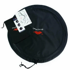 Donna May London Signature Lay-Flat Drawstring Makeup Bag - Black -Care Product Store Donna May signature black 3 11dd96daa3fc8c5e1119bc3ea0940038