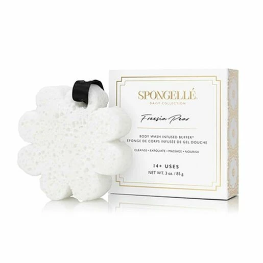Spongelle Boxed Flower Body Wash Infused Buffer - Freesia Pear 3 Spongelle Boxed Flower Body Wash Infused Buffer - Freesia Pear