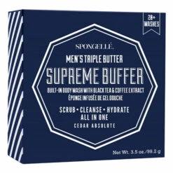 Spongelle Men's Supreme Body Buffer - Cedar Absolute