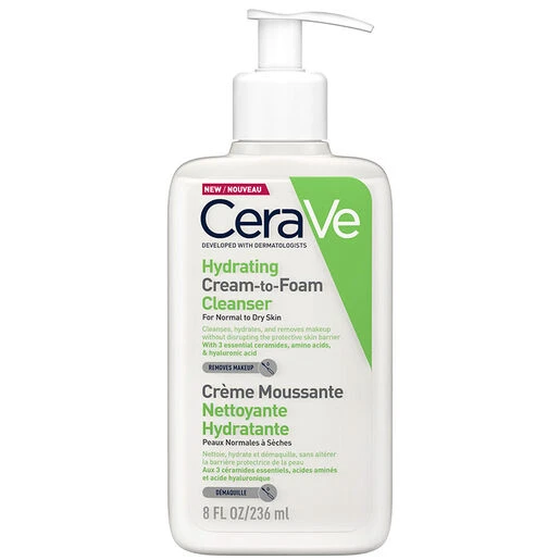CeraVe Hydrating Cream-to-Foam Cleanser 4 CeraVe Hydrating Cream-to-Foam Cleanser - Image 2